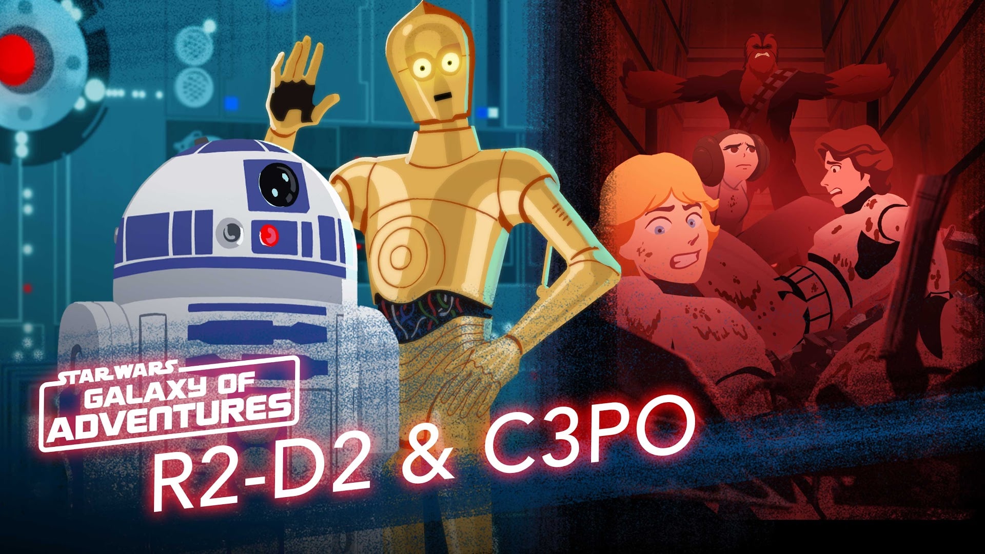 Star Wars Galaxy of Adventures R2D2 and C3PO Trash Compactor Rescue
