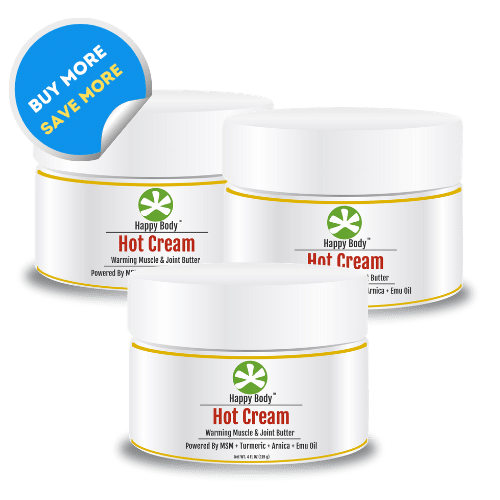 Buy MSM, Turmeric Hot Cream For Pain 4 oz. From Happy Body