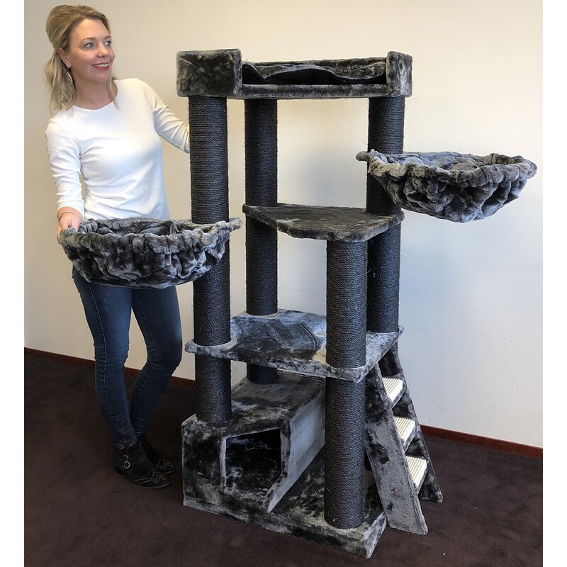 Cat Trees for Large Cats Supportive, Sturdy, and Roomy! Happy Cat