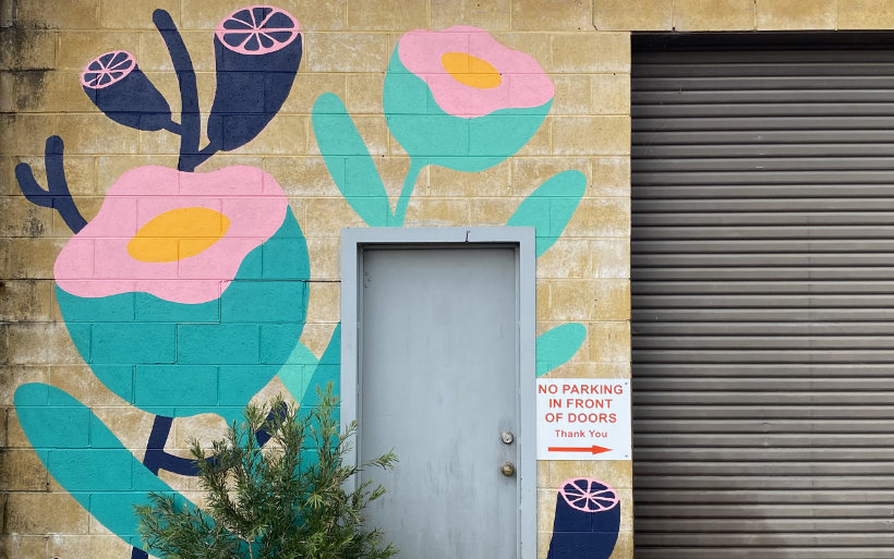 Stylised Flower Murals HAPPY DECAY