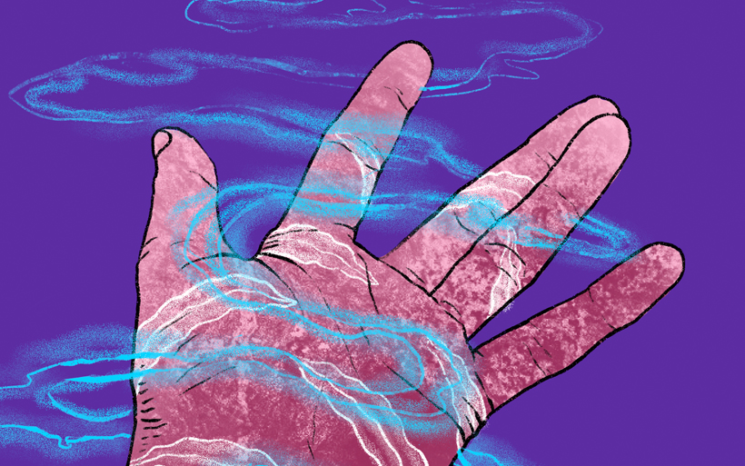 Floating Hand Illustrations HAPPY DECAY