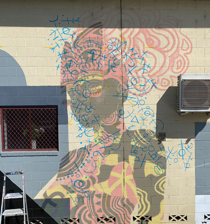 Squiggle Grid / Doodle Grid Upscale Mural Technique