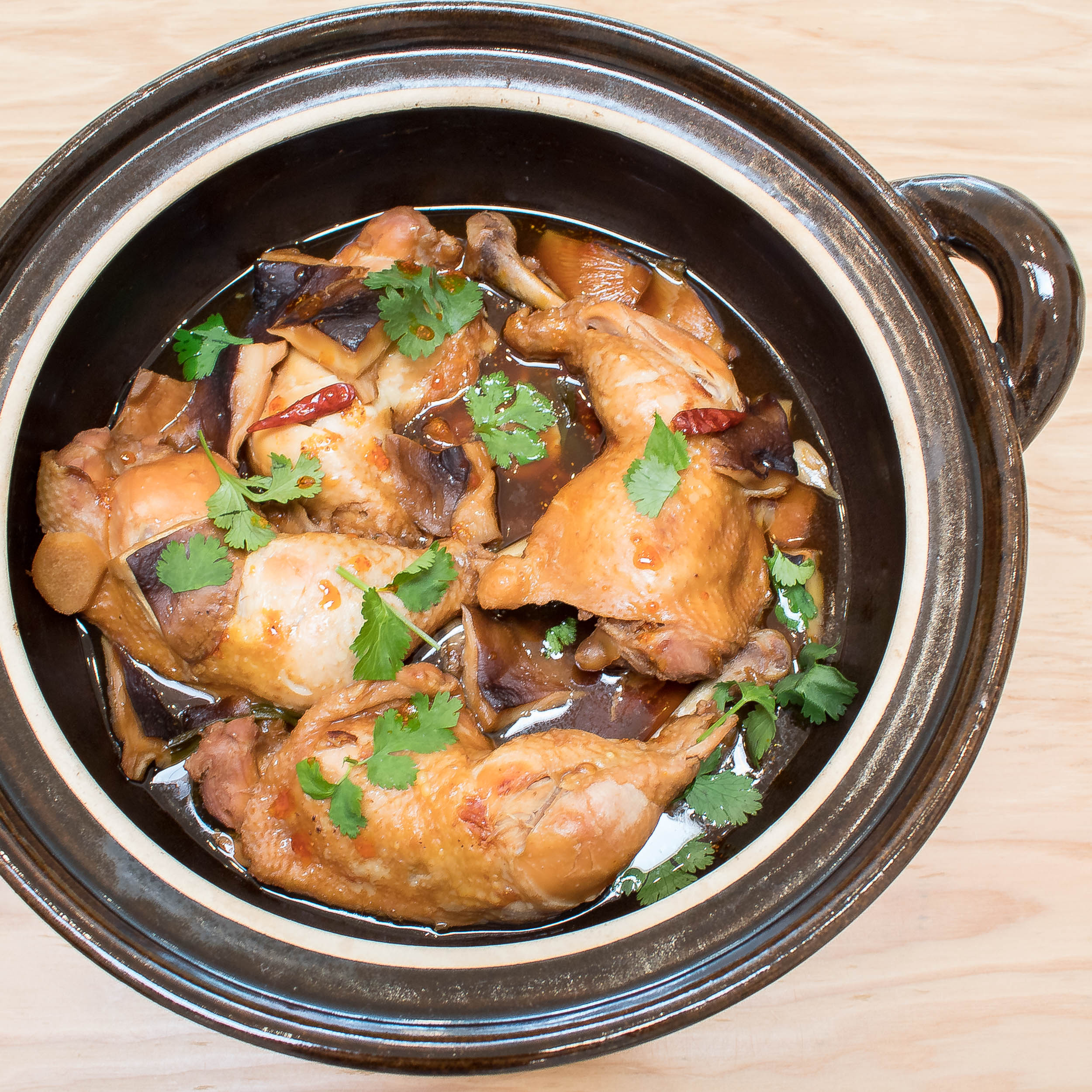 Braised Chicken in Brown Rice Black Vinegar Sauce Happy Donabe Life