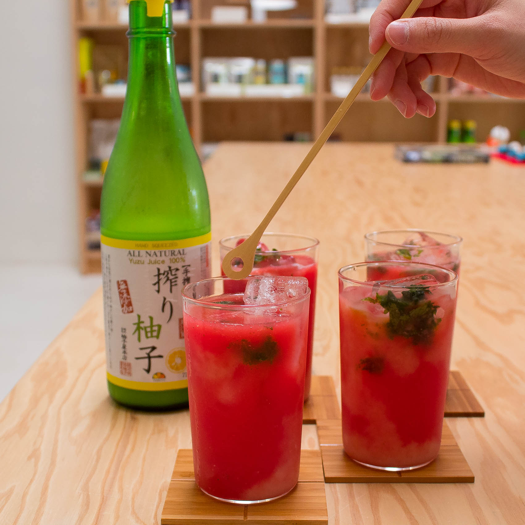 Watermelon & Yuzu Cocktail (Virgin or with Alcohol) Happy Donabe Life