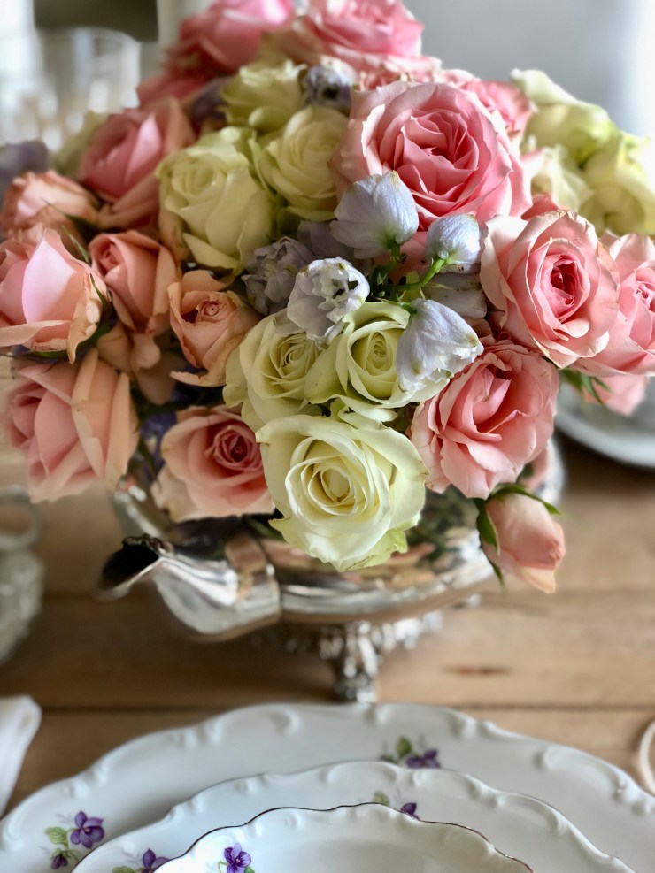 Silver Teapot Flower Arrangement Step by Step DIY Guide