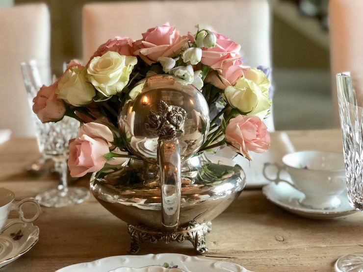 Silver Teapot Flower Arrangement Step by Step DIY Guide