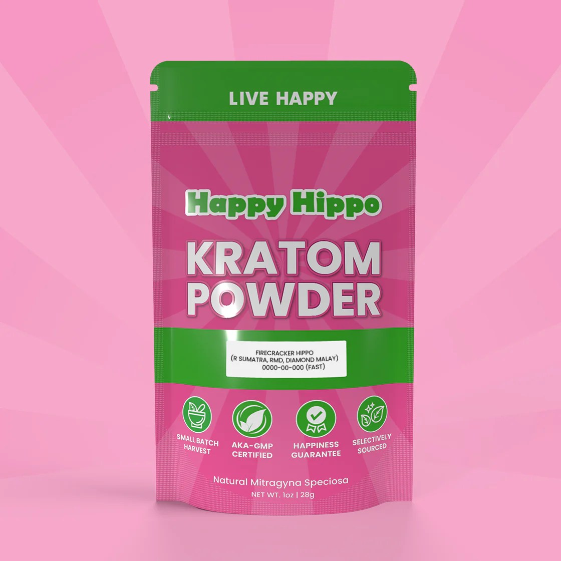 Buy Blended White Malay, Red Maeng Da, and Red Sumatra Kratom Happy Hippo