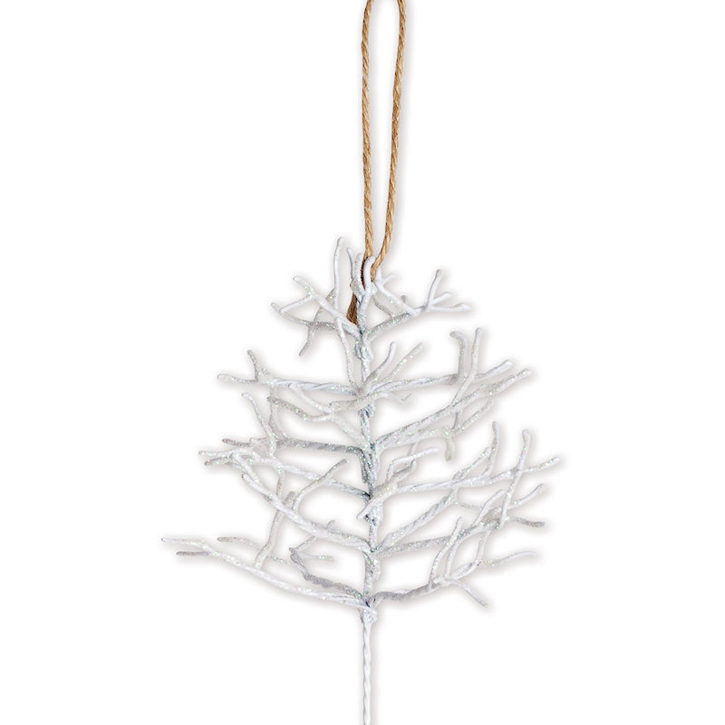 Silver Metal Tree Ornament Happy Holidayware