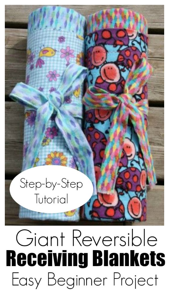 ExtraLarge, Reversible Receiving Blankets Tutorial Happy Hooligans
