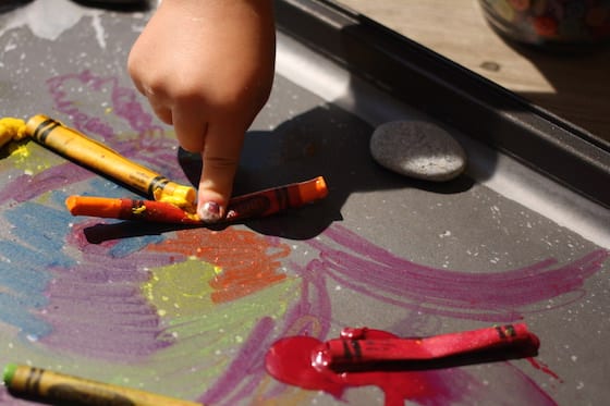 Sun-Melted Crayon Art Activity - Happy Hooligans
