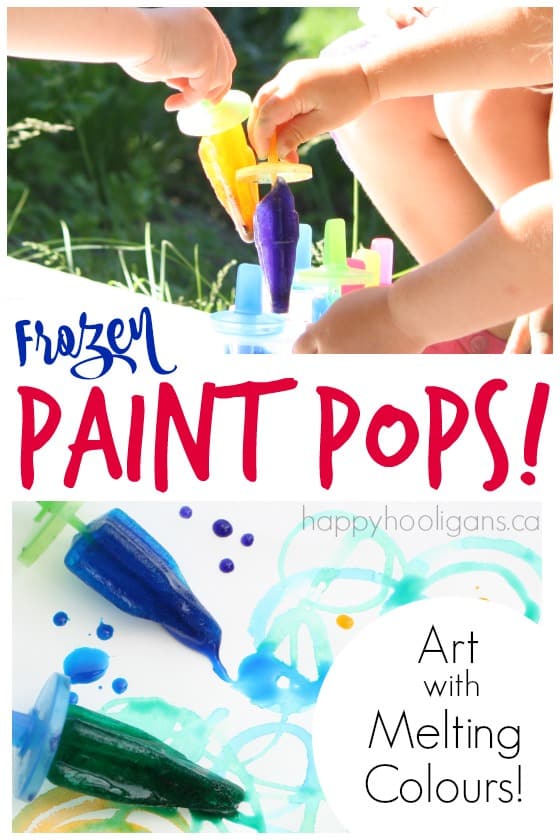 Painting with Frozen Paint Pops Happy Hooligans