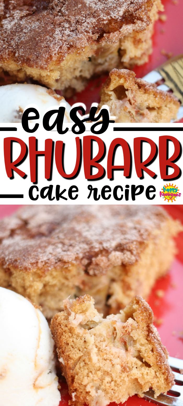 Easy Rhubarb Cake (from scratch) Happy Hooligans