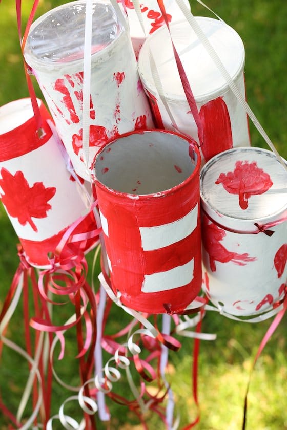 Patriotic Canada Day Windsock Craft for Kids Happy Hooligans