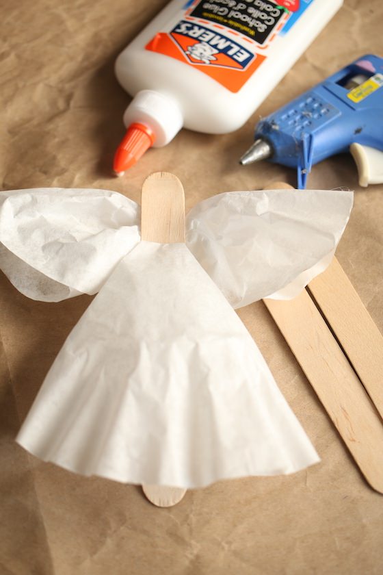 Easy Coffee Filter Angel Craft and Ornament For Kids Happy Hooligans