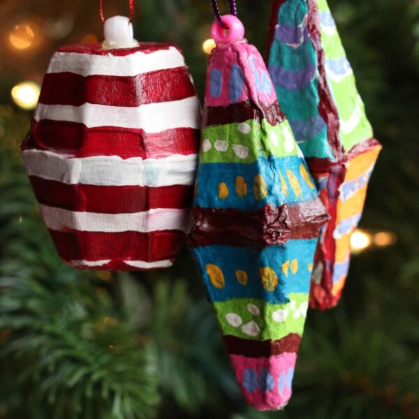 Painted Egg Carton Ornaments Happy Hooligans