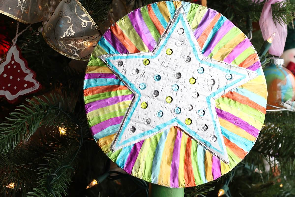 Cardboard Roll Christmas Tree Topper (Star) Happy Hooligans