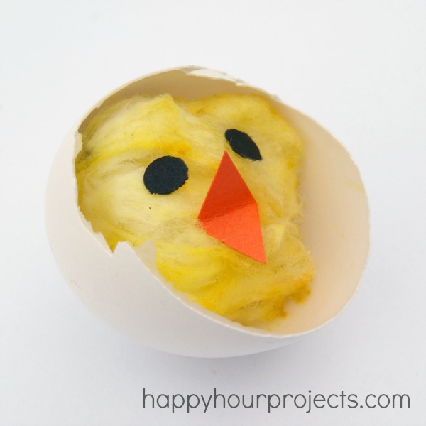 Cotton Chicks From Easter Eggs Happy Hour Projects