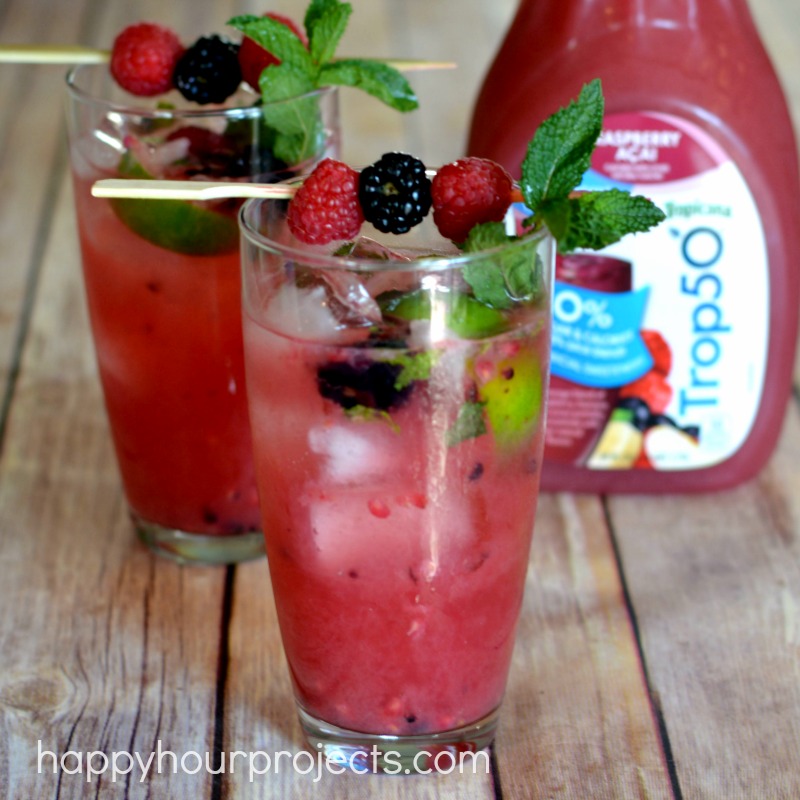 Cocktails & Mocktails Raspberry Acai Mojitos Happy Hour Projects