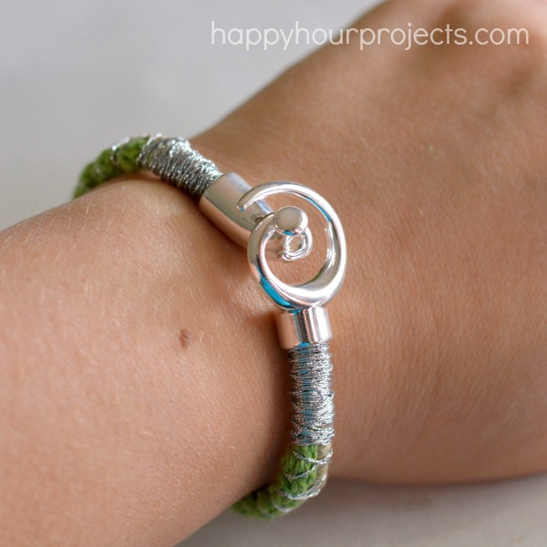 Spiral Clasp Wrapped Cord Bracelet Happy Hour Projects