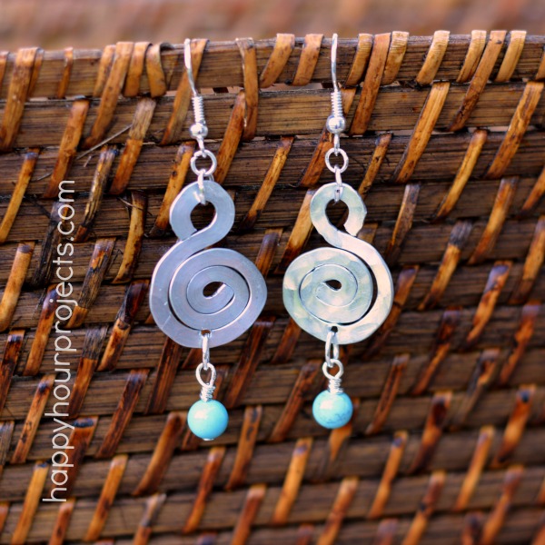 Spiral Hammered Wire Earrings Happy Hour Projects