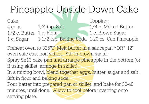 Pineapple Upside Down Cake Happy Hour Projects
