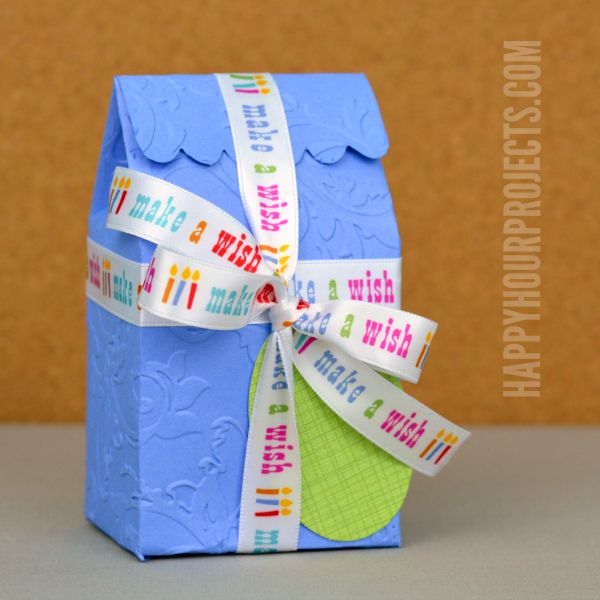 Embossed DIY Treat Boxes Happy Hour Projects