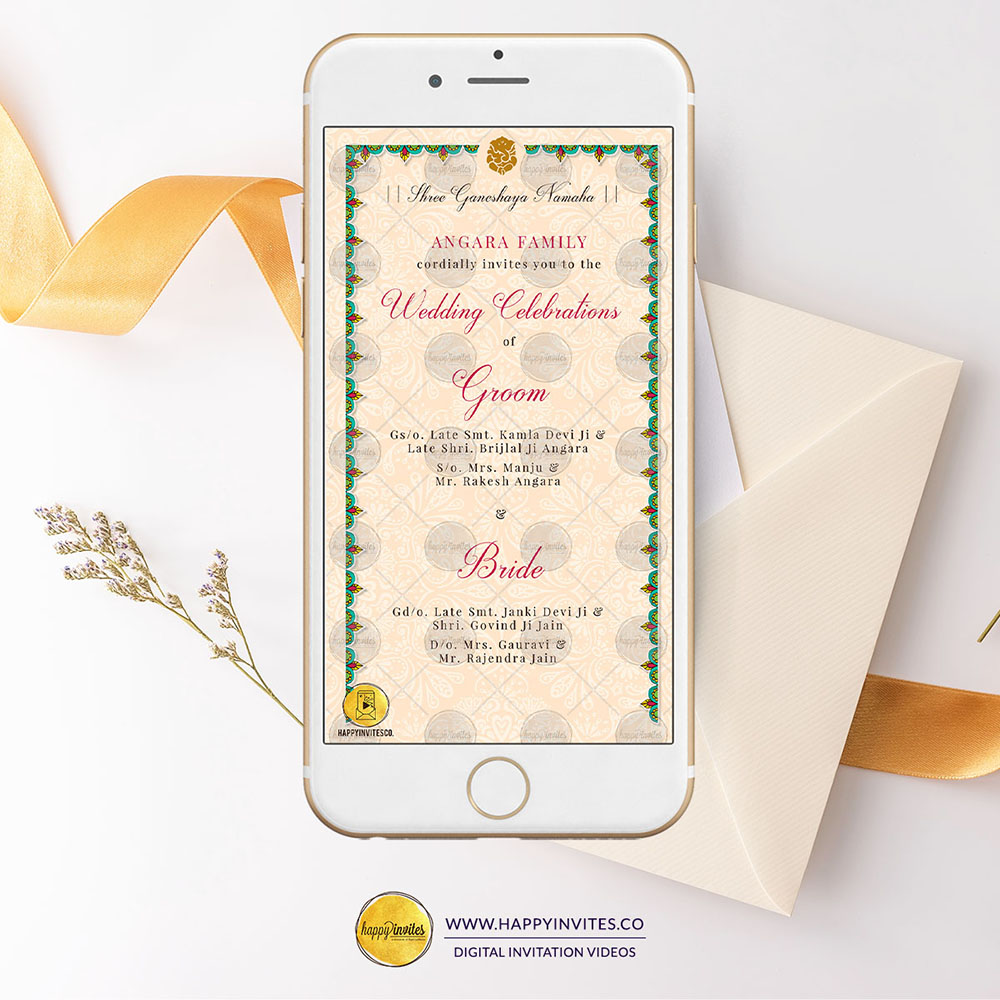 Indian Wedding Invitation for Whatsapp Happy Invites
