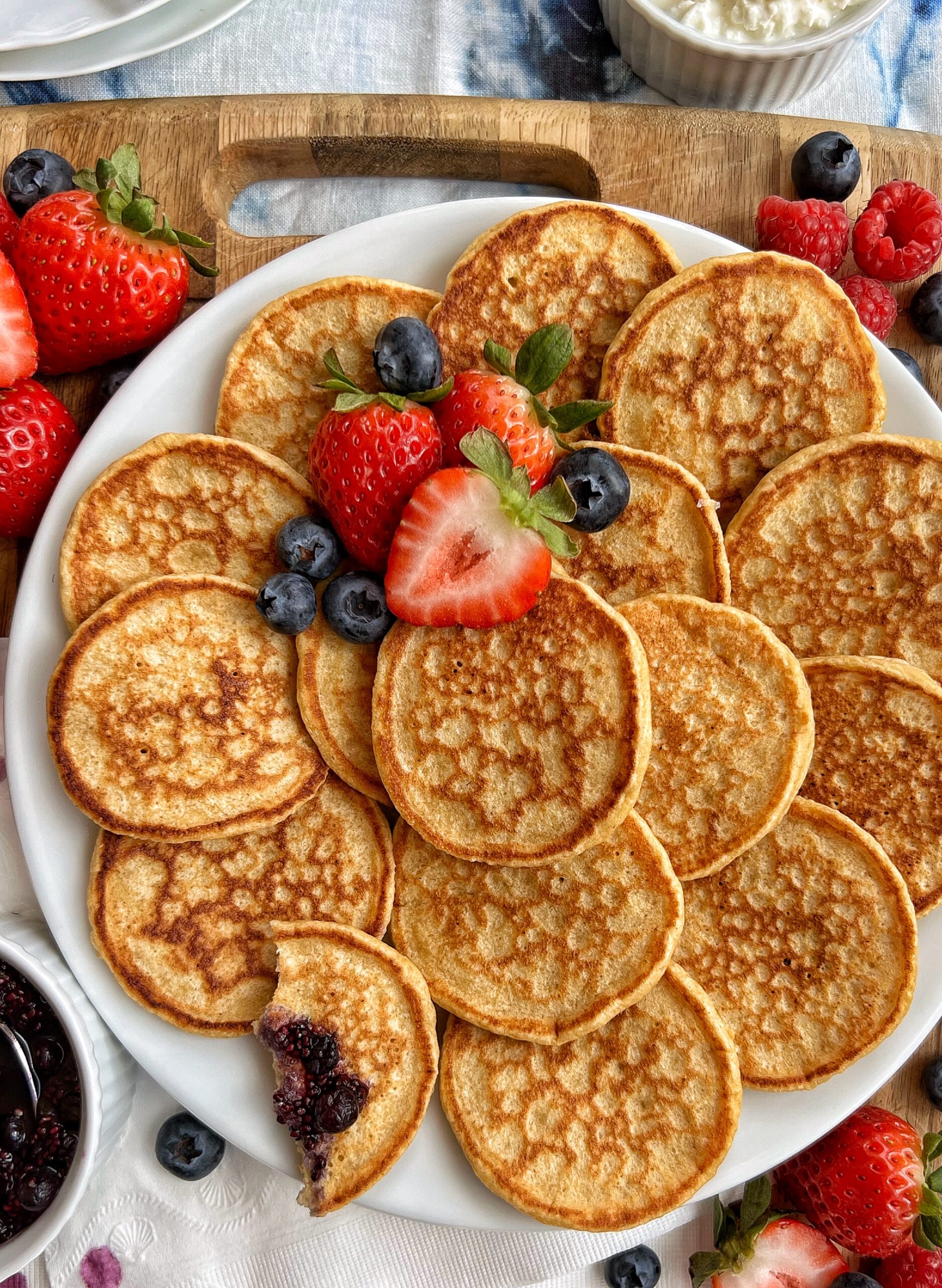 Blender Cottage Cheese Pancakes (high protein and gluten free) Happy