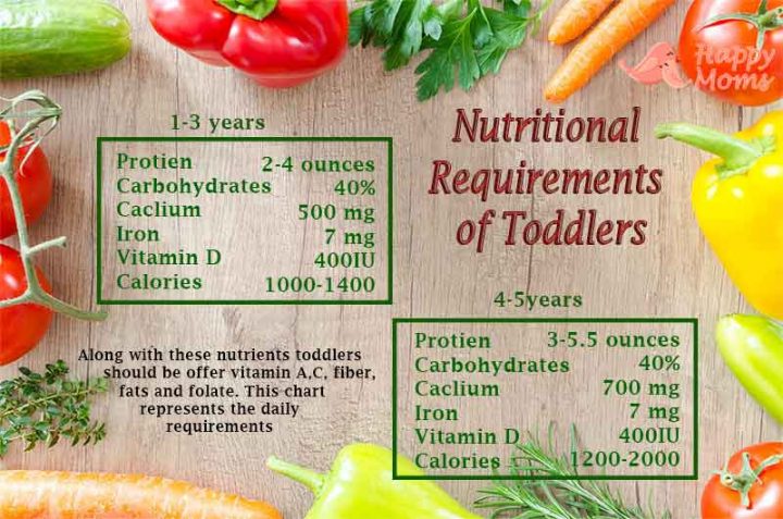 Nutritional requirements of toddlers Happy Moms