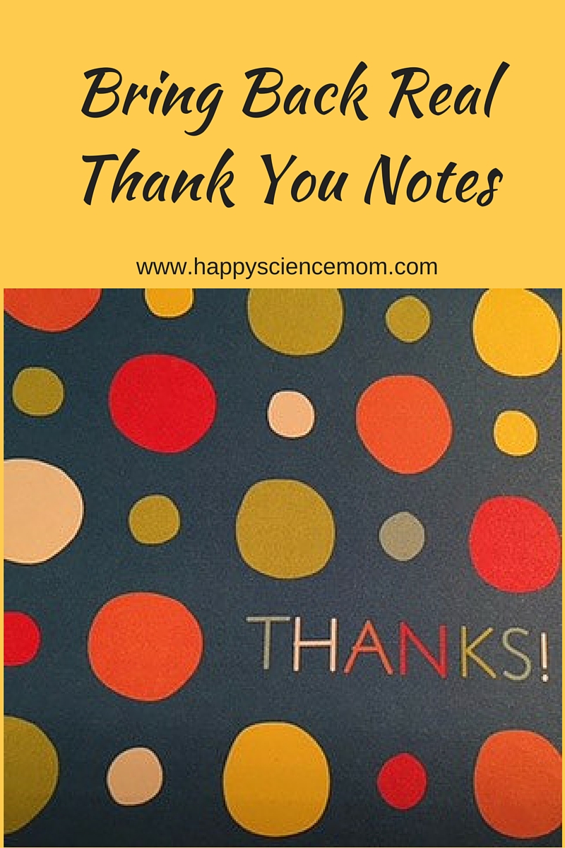 Bring Back Real Thank You Notes