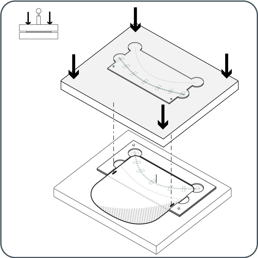 Lasercut and Pressure Creasing
