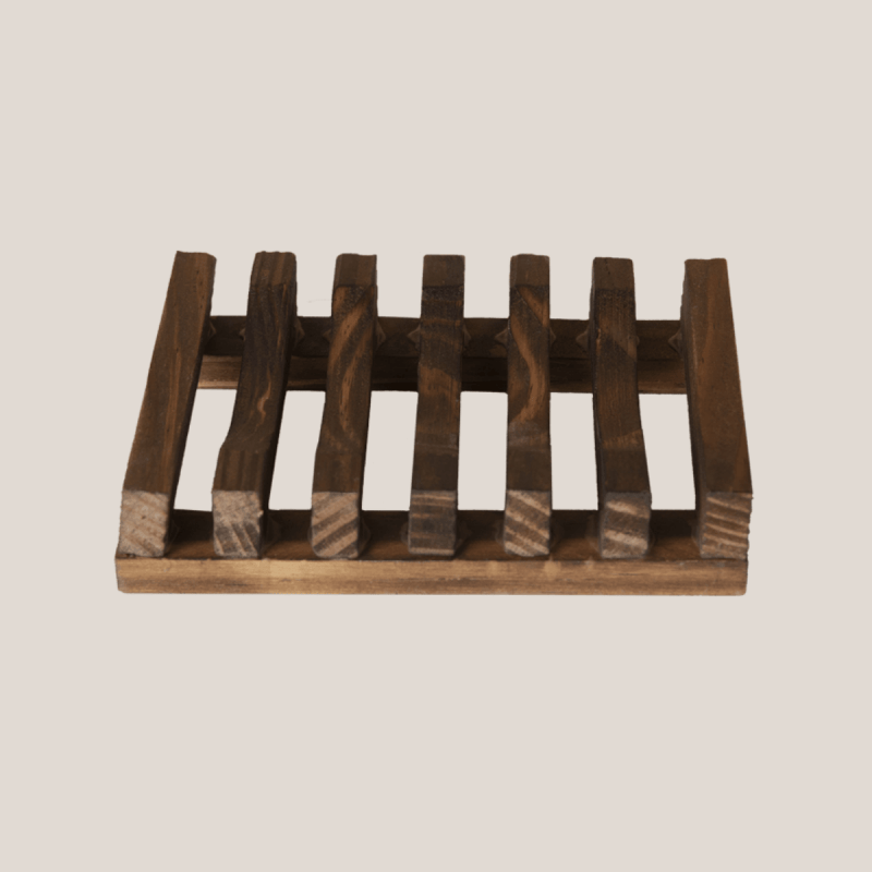 Dark Wooden Rack HappySoaps Malta