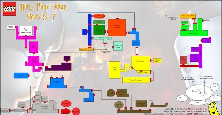 Lego Harry Potter Years 57 HUB Area Map HTG Happy Thumbs Gaming