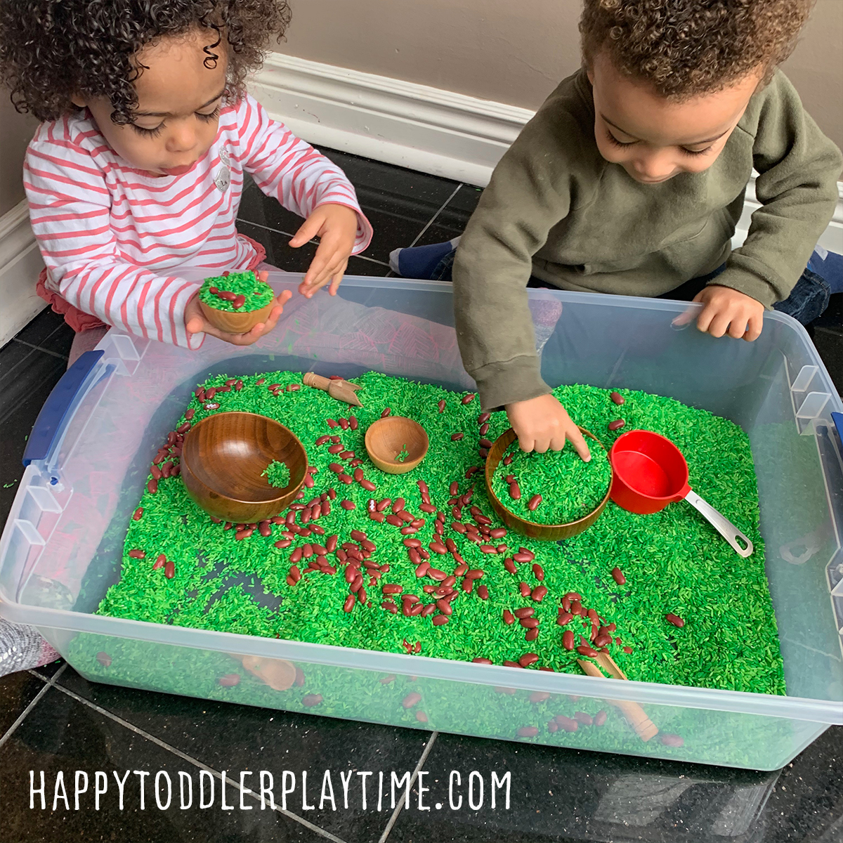 Super Bowl Football Sensory Bin Happy Toddler Playtime