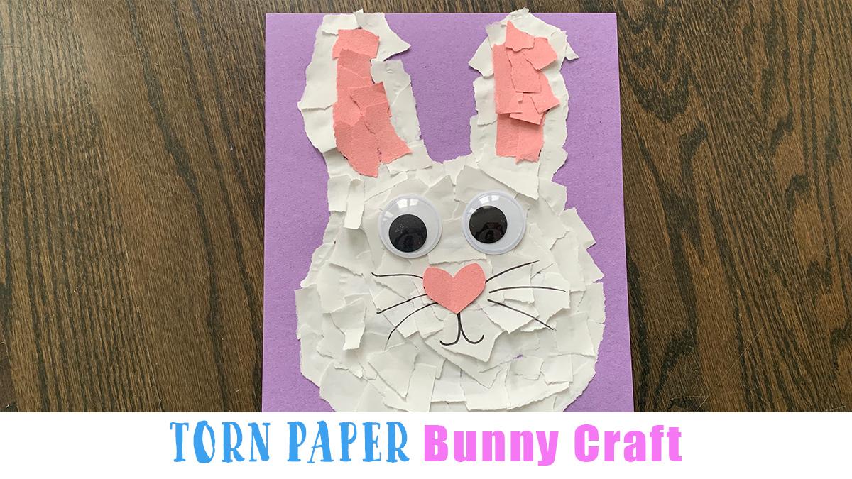Torn Paper Easter Bunny Craft Happy Toddler Playtime