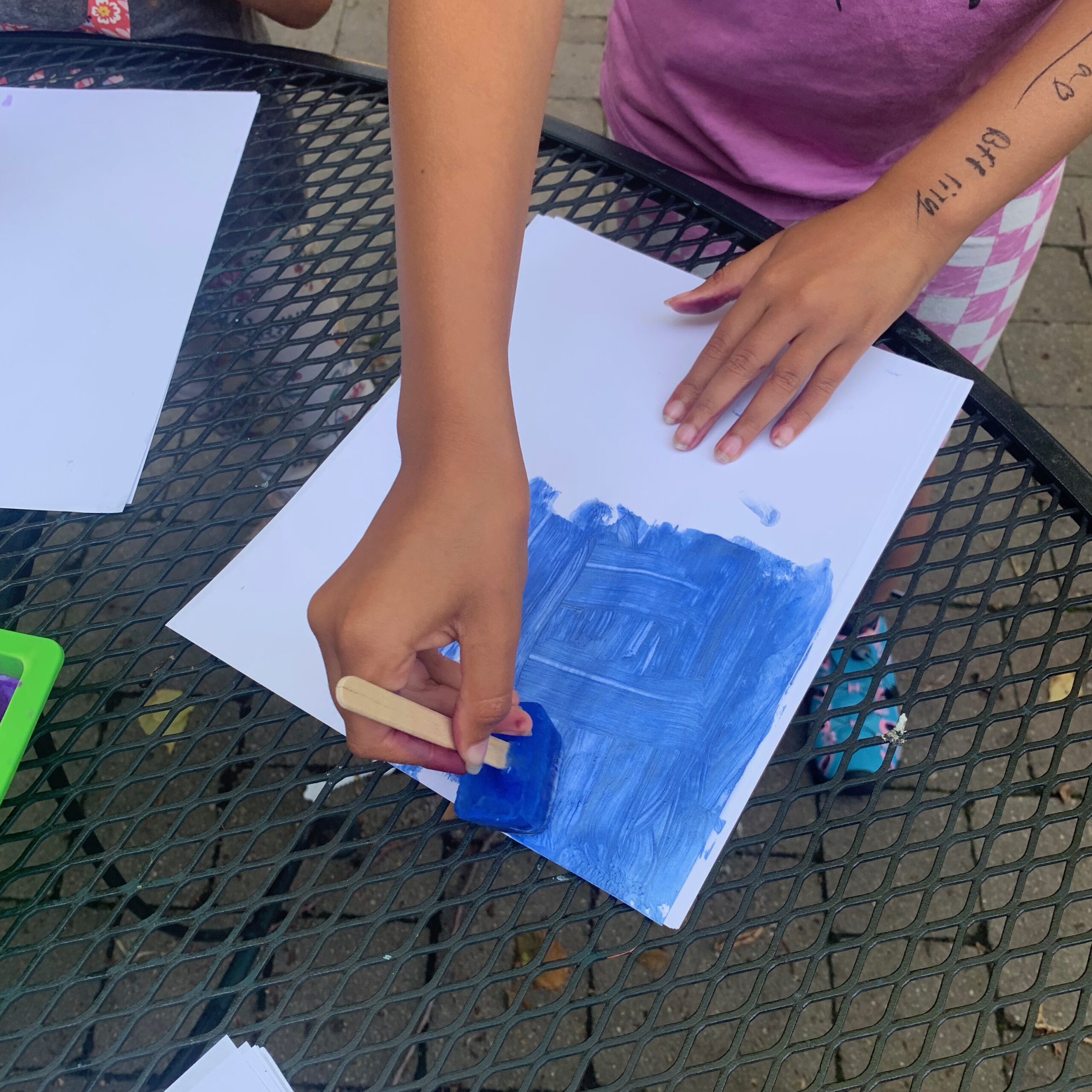 Ice Painting Summer Process Art Idea for Kids Happy Toddler Playtime