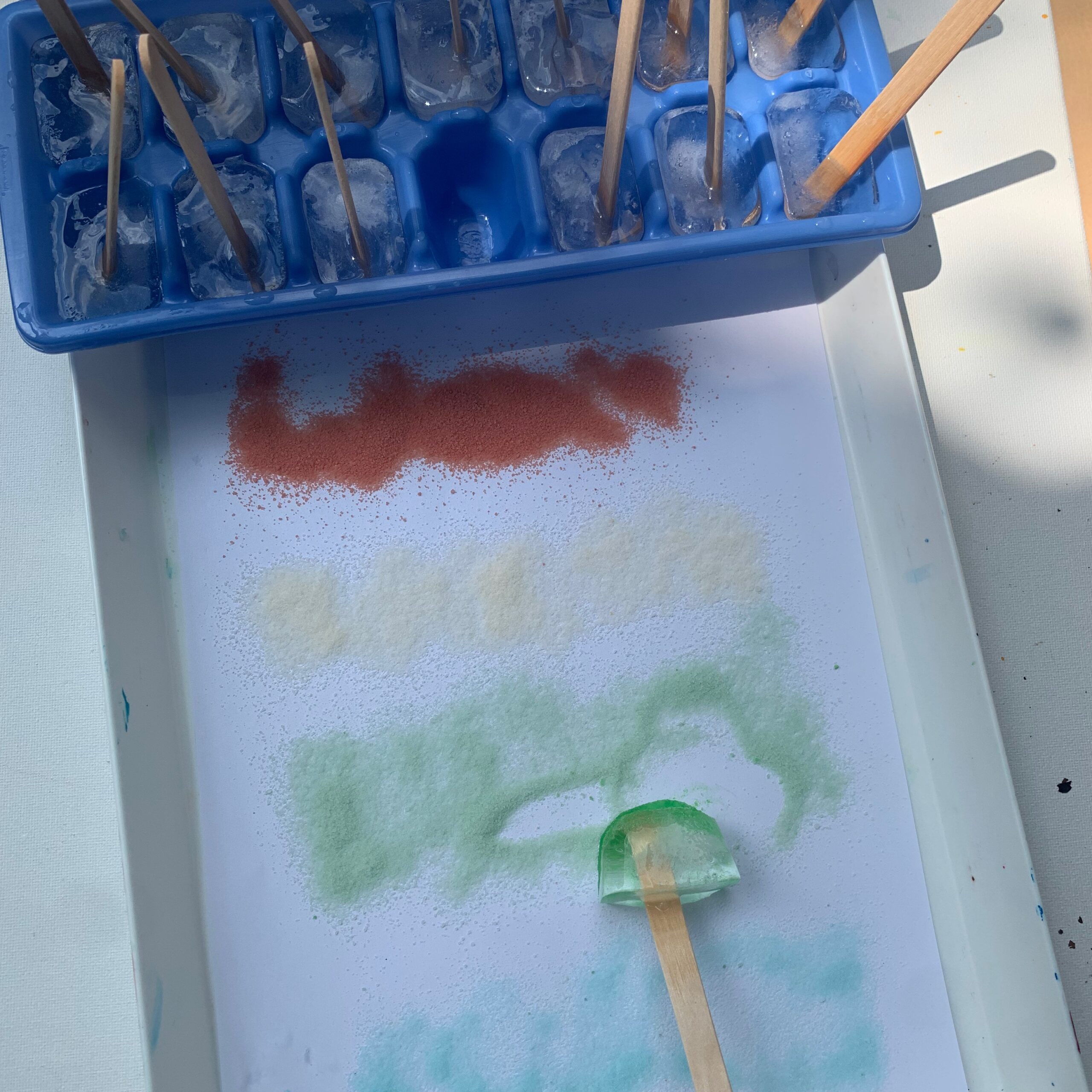 Jello Ice Painting A Tasty Twist to Process Art Fun Happy Toddler