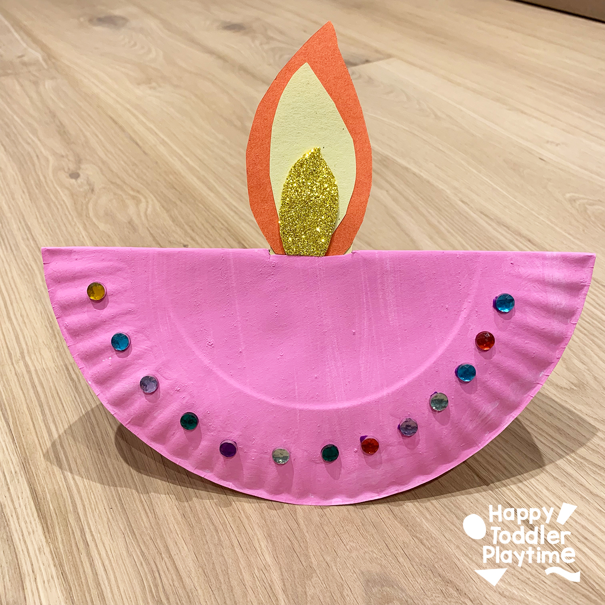 Paper Plate Diwali Diya Craft for Kids Happy Toddler Playtime