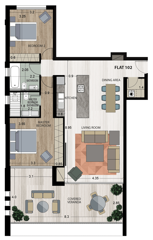 Apartment 102 La Thea