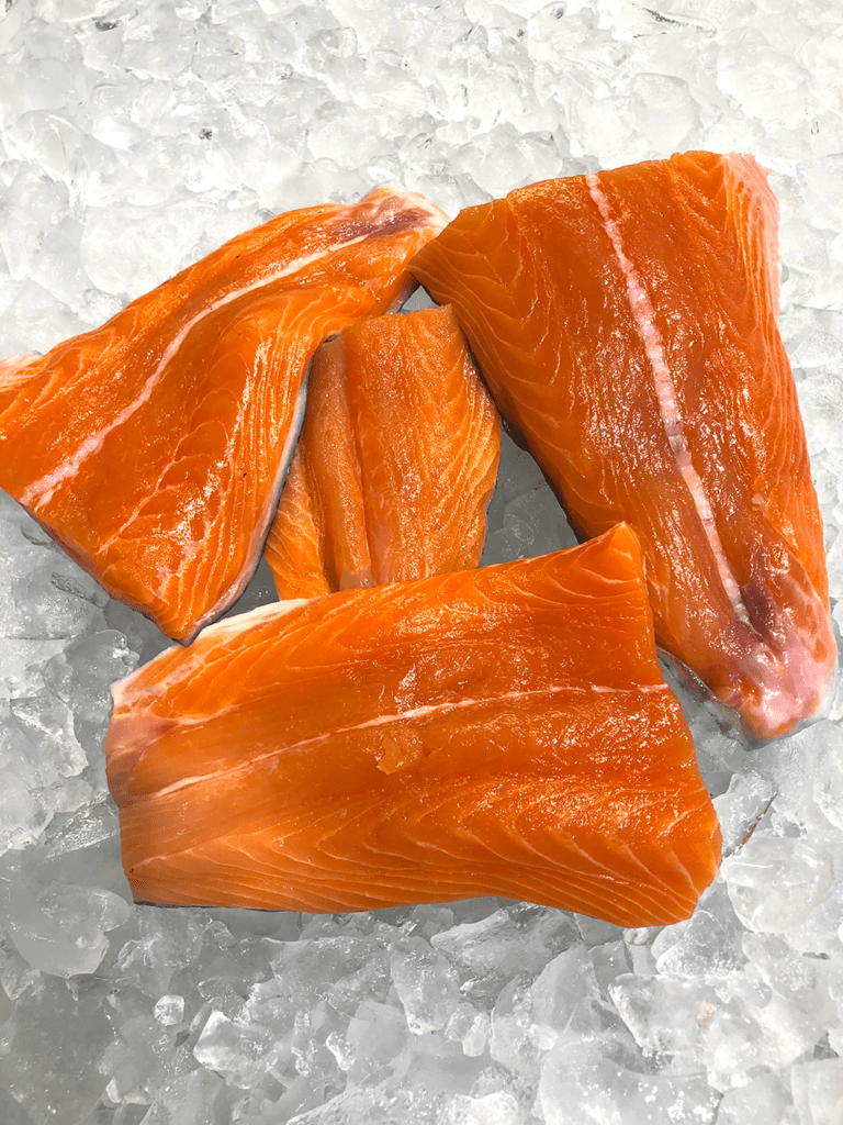 Fresh Assorted Salmon Tails • Harbor Fish Market