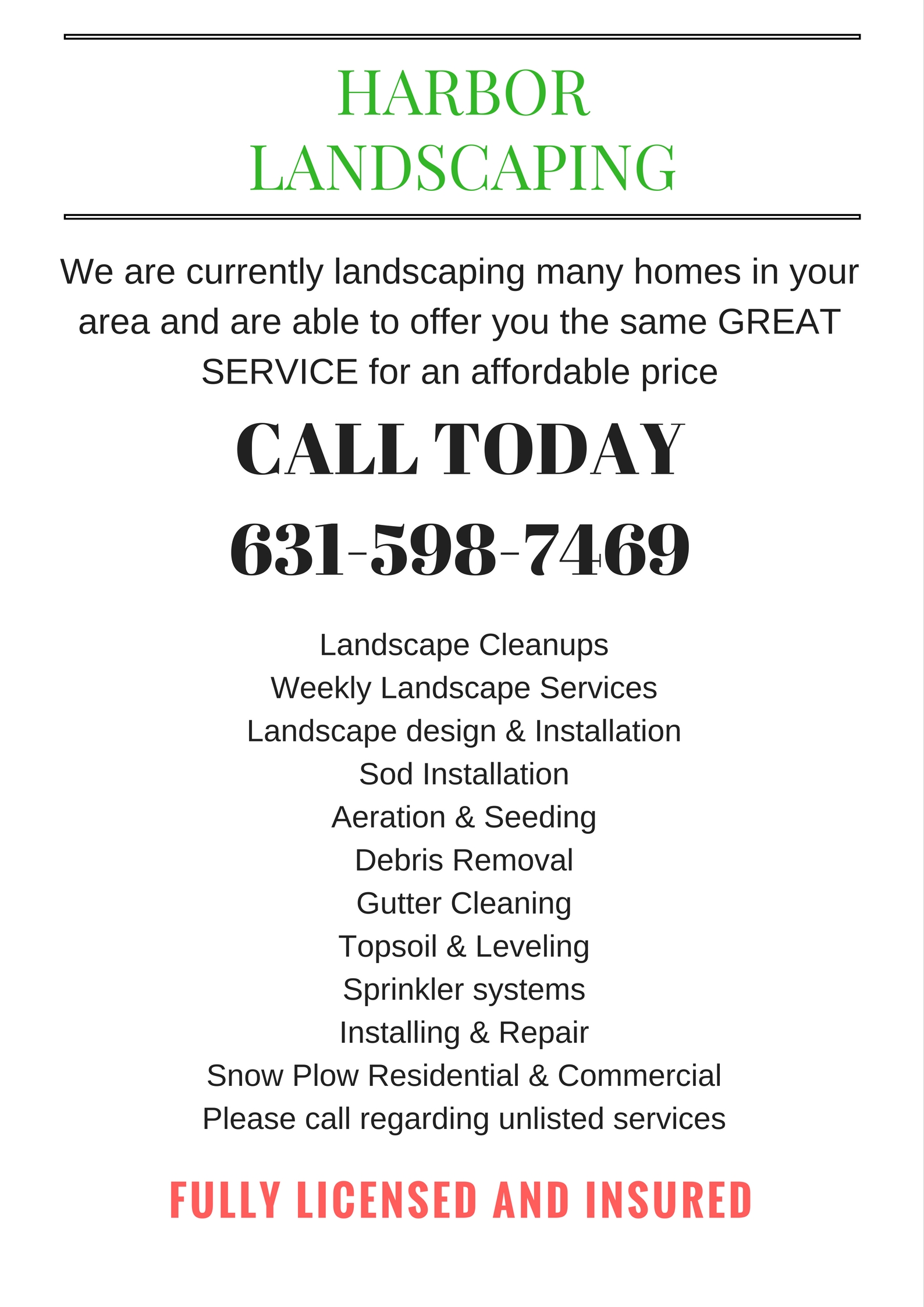 Home Harbor Landscaping Inc