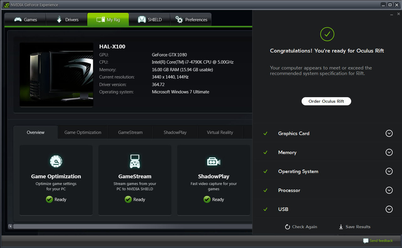 Oculus Rift Compatibility Tool test [H]ardForum