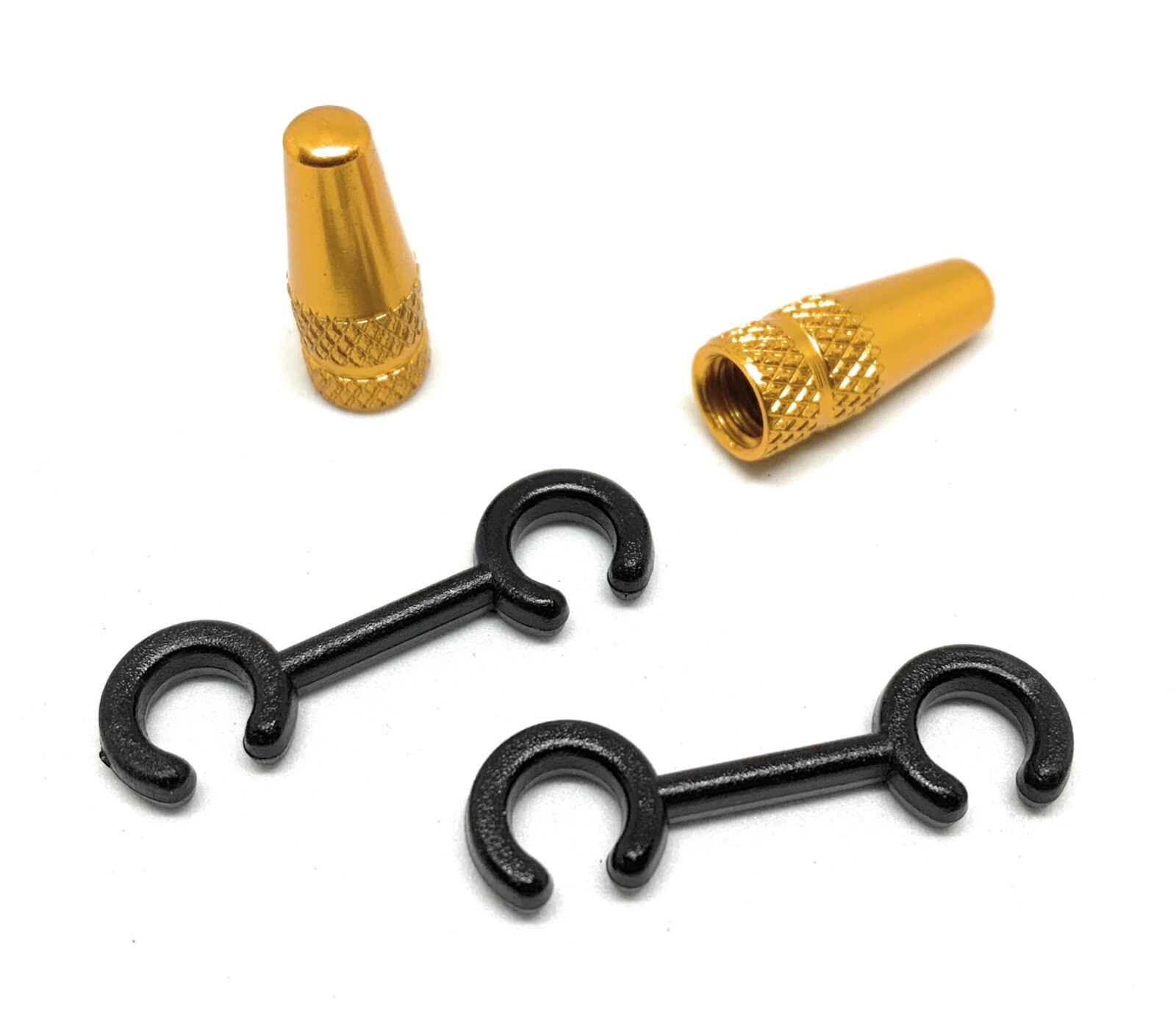 Yellow Presta valve caps anodized aluminum use on presto or French