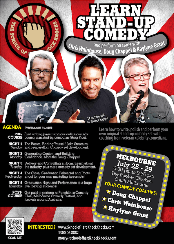 Learn standup comedy in Melbourne with Doug Chappel