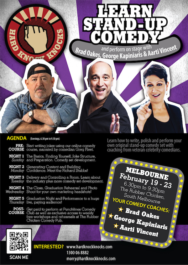 Learn standup comedy with Kapiniaris February 2023
