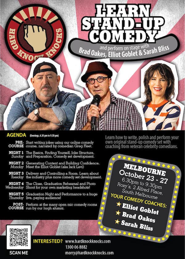 Learn standup comedy with Elliot Goblet