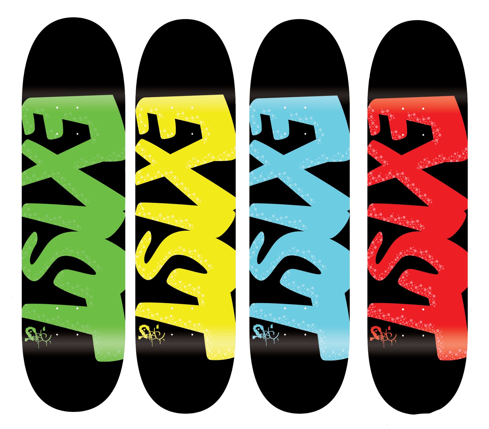 Exist Skateboards hardlyart Design