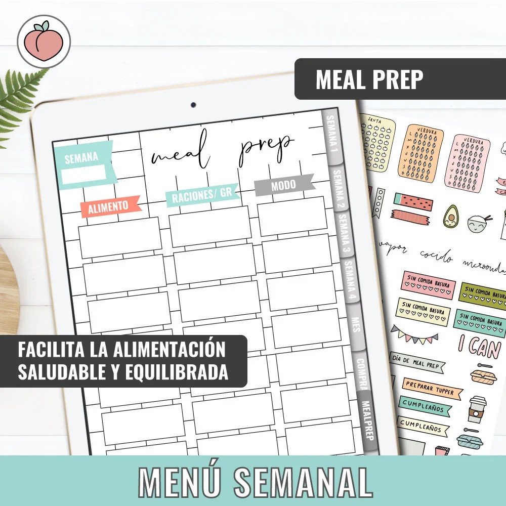 Digital weekly menu for iPad, MacBook & iPhone HardPeach