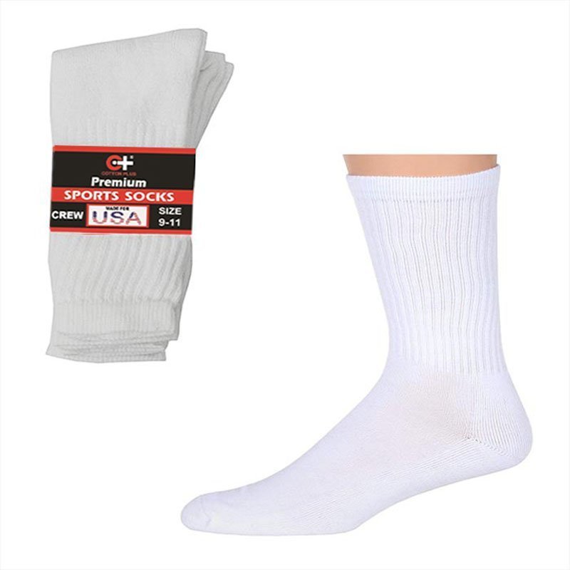 White Crew Socks Hard Time Products