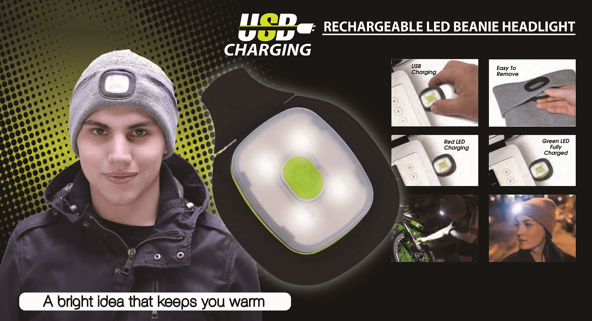 Beanie Headlight Hat Rechargeable Usb Hardware Heaven